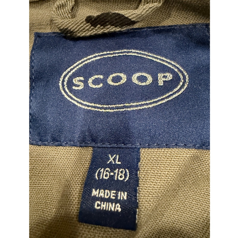 NWT Scoop 3pc Set Leopard Cheetah Denim Jacket Barrel Jeans Peplum Top XL Sz 18 - Picture 11 of 12